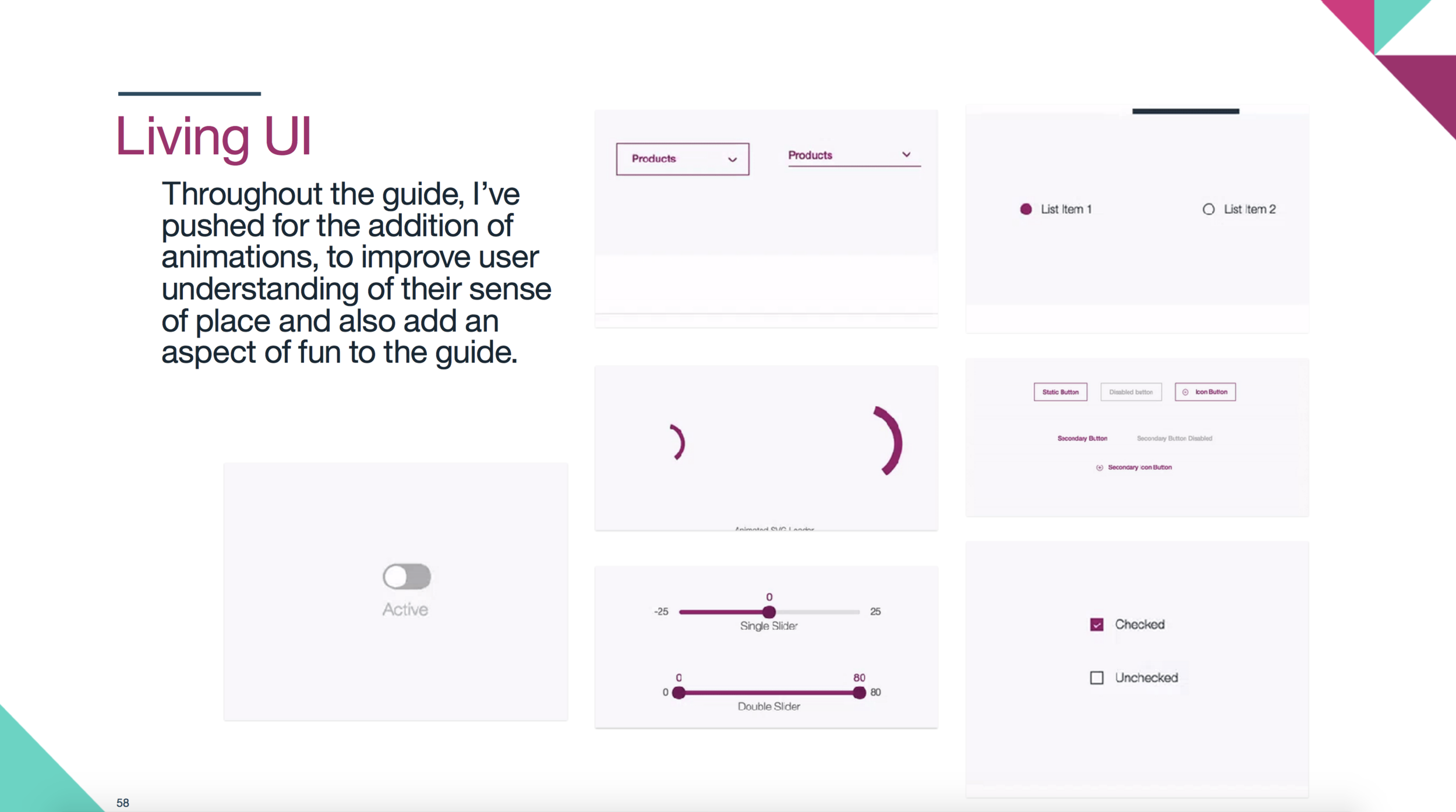 Component specifications and properties