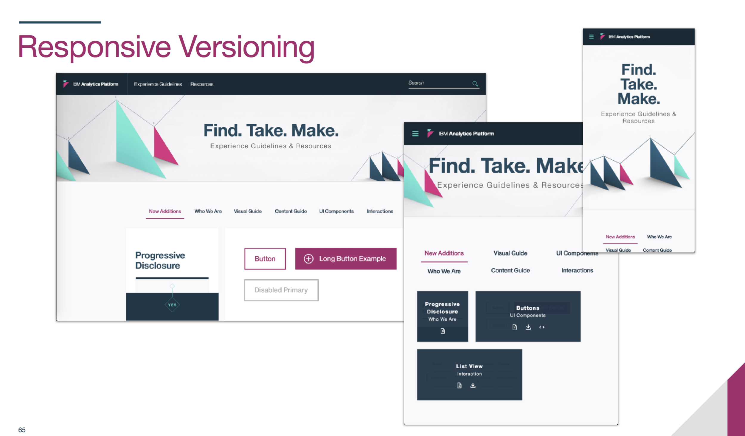 Design guide navigation and structure
