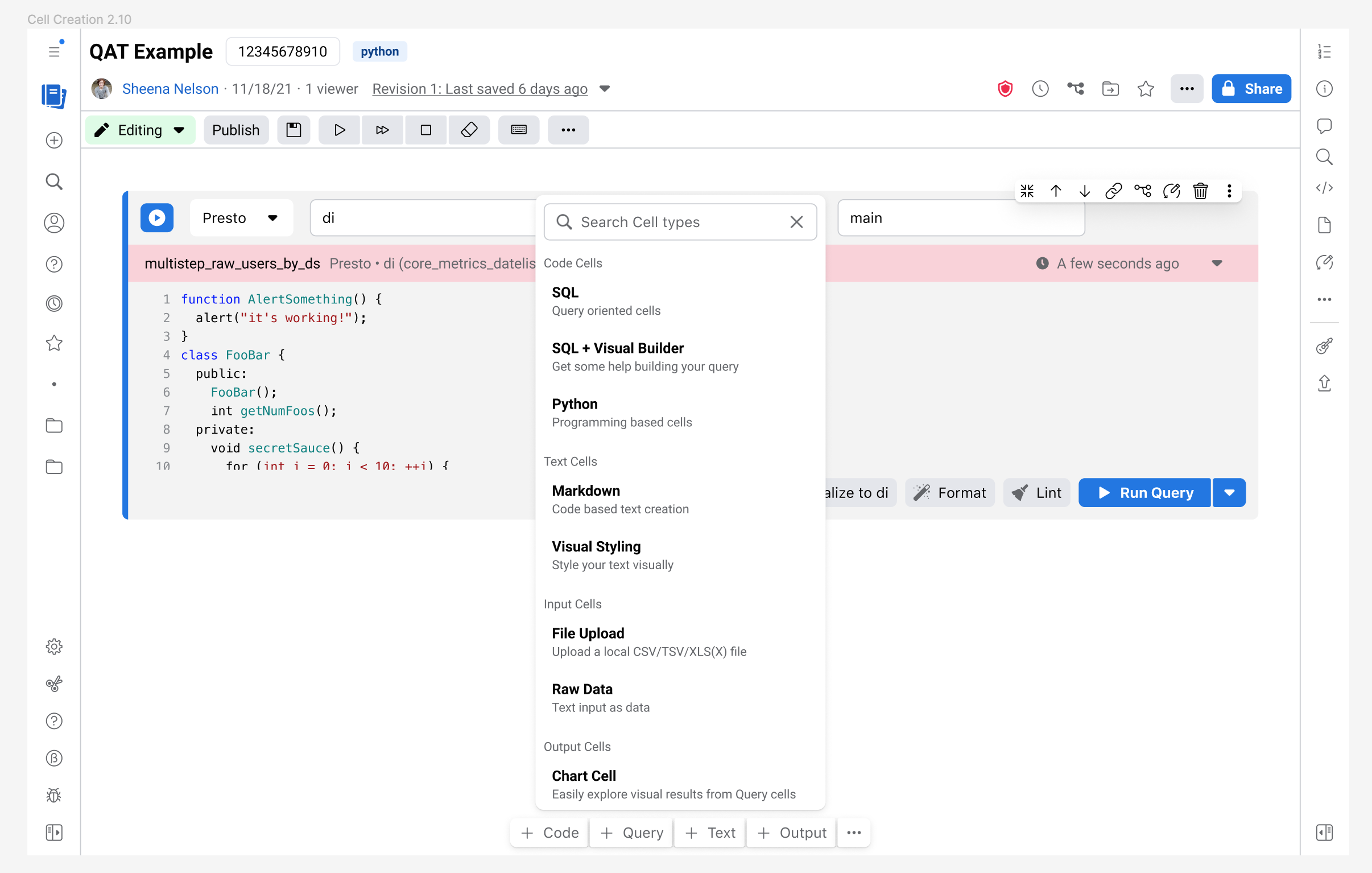 Story deck — shared notebook direction