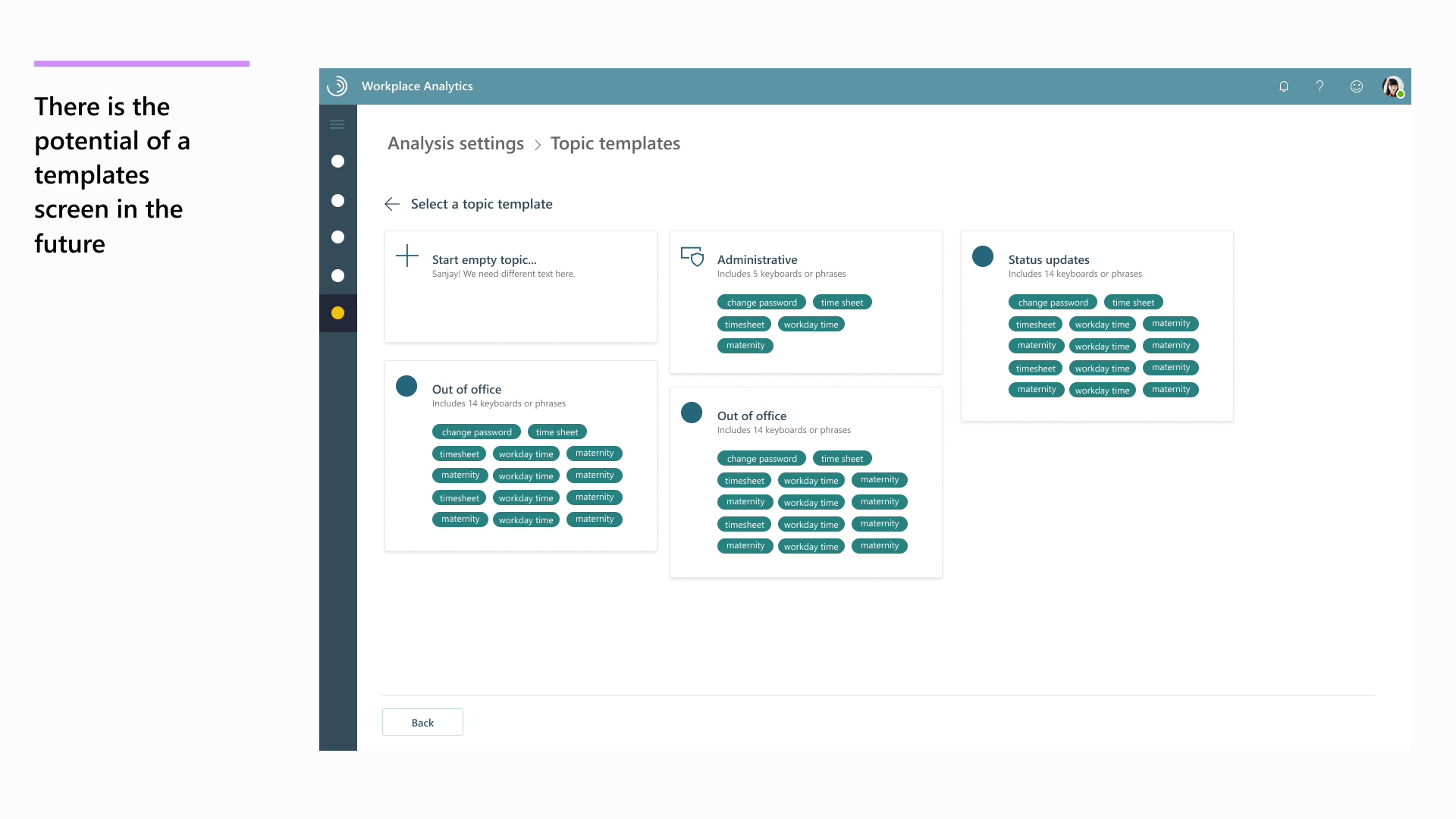 Original step 3 showing keyword addition interface, demonstrating the fragmented multi-step process