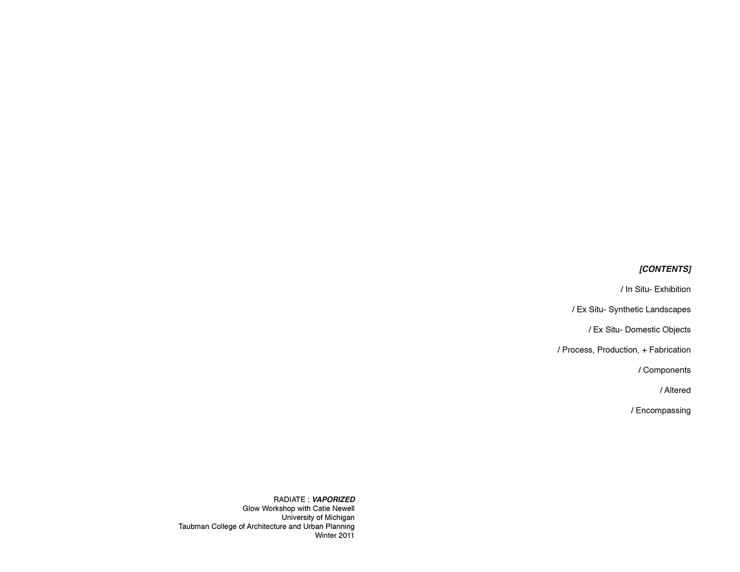 Installation overview