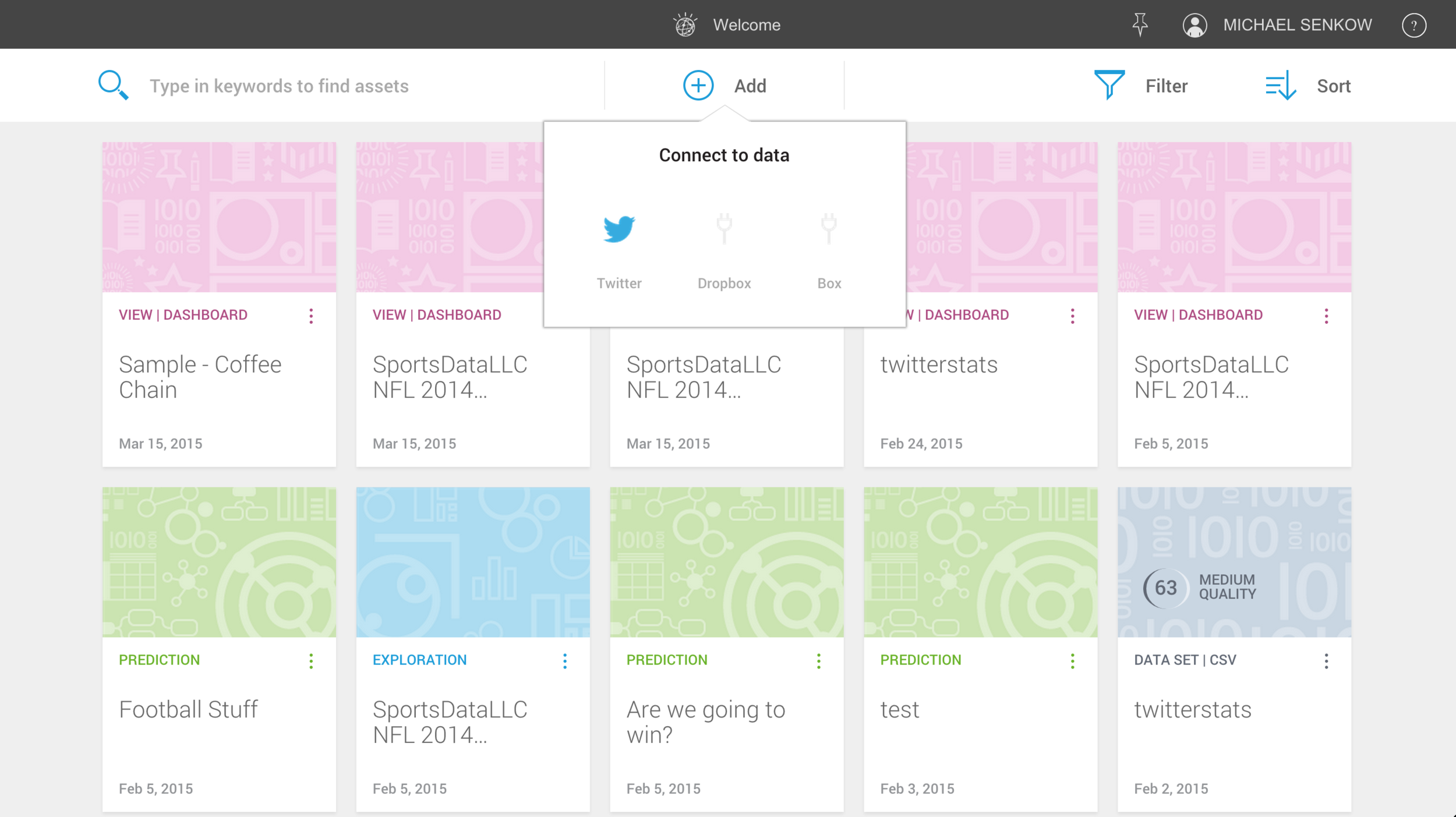 AI-powered dashboard concept with natural language query interface