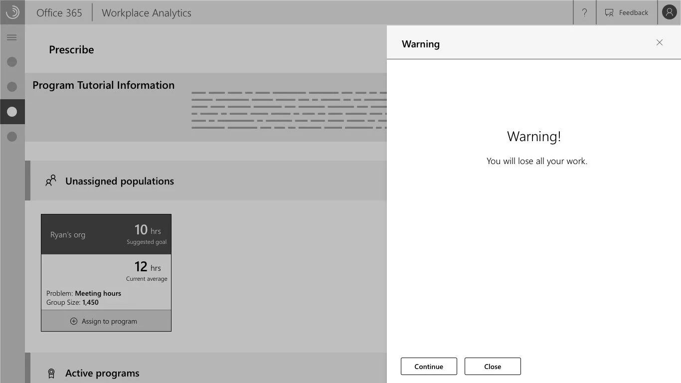 Management interface configuration screen 3 with reporting and data export configuration